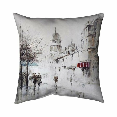 BEGIN HOME DECOR 26 x 26 in. Grey City Street-Double Sided Print Indoor Pillow 5541-2626-ST12